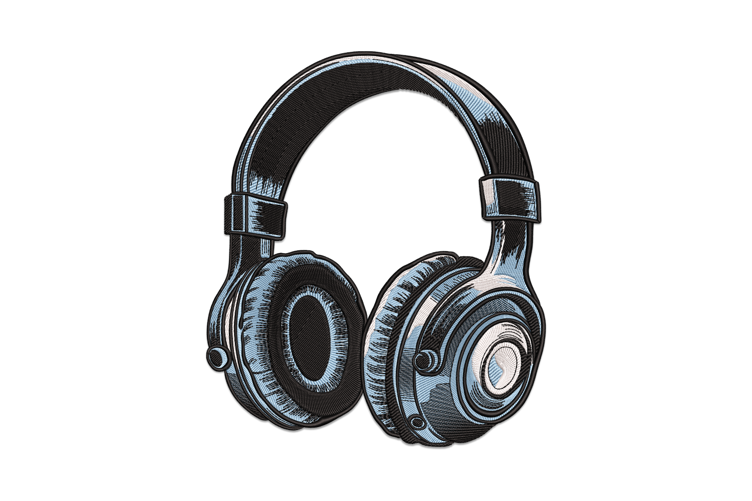 Headphones Embroidery Design