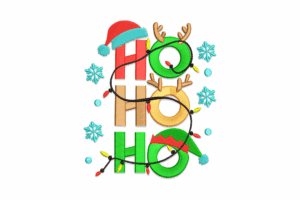 Ho Ho Ho Christmas Embroidery Design