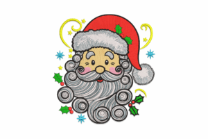 Jolly Santa Claus Embroidery Design