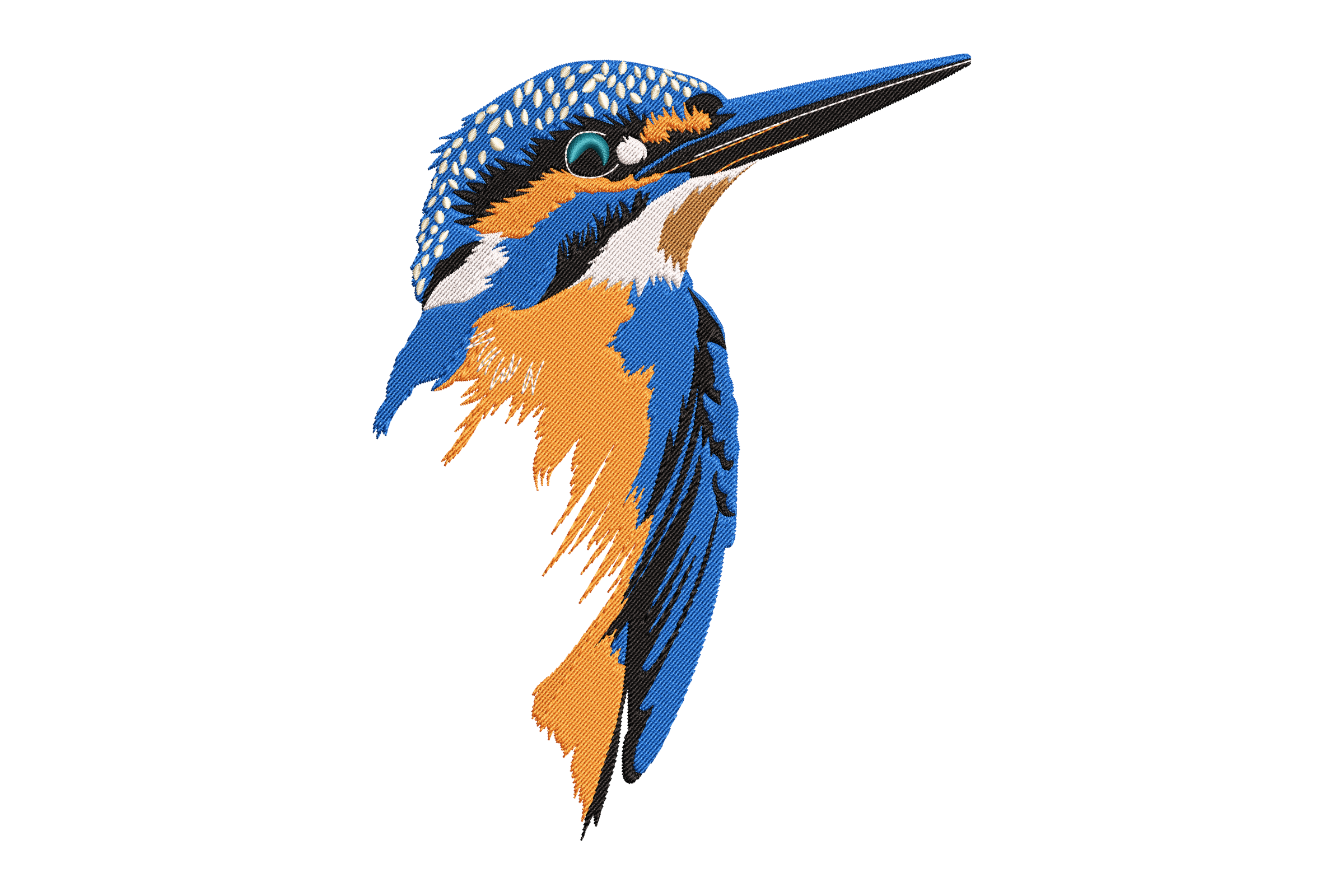Kingfisher Bird Embroidery Design