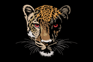 Leopard Face Embroidery Design