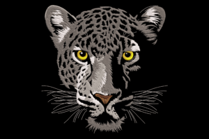 Leopard Face Machine Embroidery Design