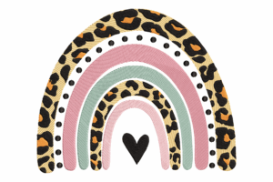 Leopard Rainbow Embroidery Design