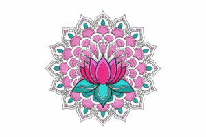 Lotus Mandala Embroidery Design