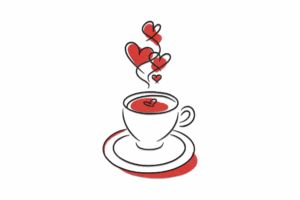 Love Coffee Embroidery Design