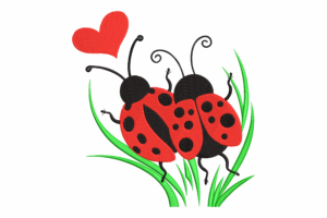 Love Ladybugs Embroidery Design
