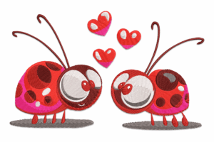 Love Ladybugs Machine Embroidery Design