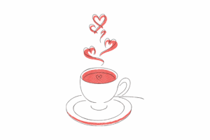Love in a Cup Embroidery Design