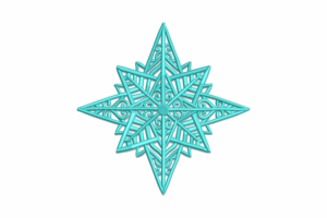 Ornamental Christmas Star Embroidery Design