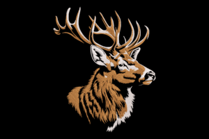 Majestic Deer Head Embroidery Design