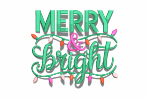 Merry & Bright Embroidery Design