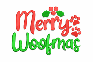 Merry Woofmas Machine Embroidery Design