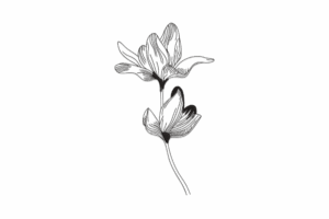 Minimalist Magnolia Flower Embroidery Design