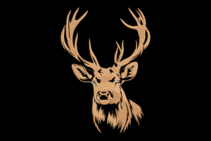 Natural Deer Head Embroidery Design