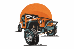 Off-Road Jeep Embroidery Design