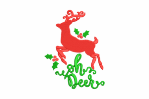 Oh Deer Reindeer Embroidery Design