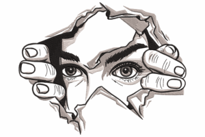 Peek-A-Boo Face Embroidery Design