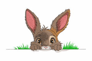 Peekaboo Bunny Embroidery Design