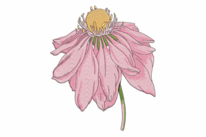 Pink Petal Flower Machine Embroidery Design