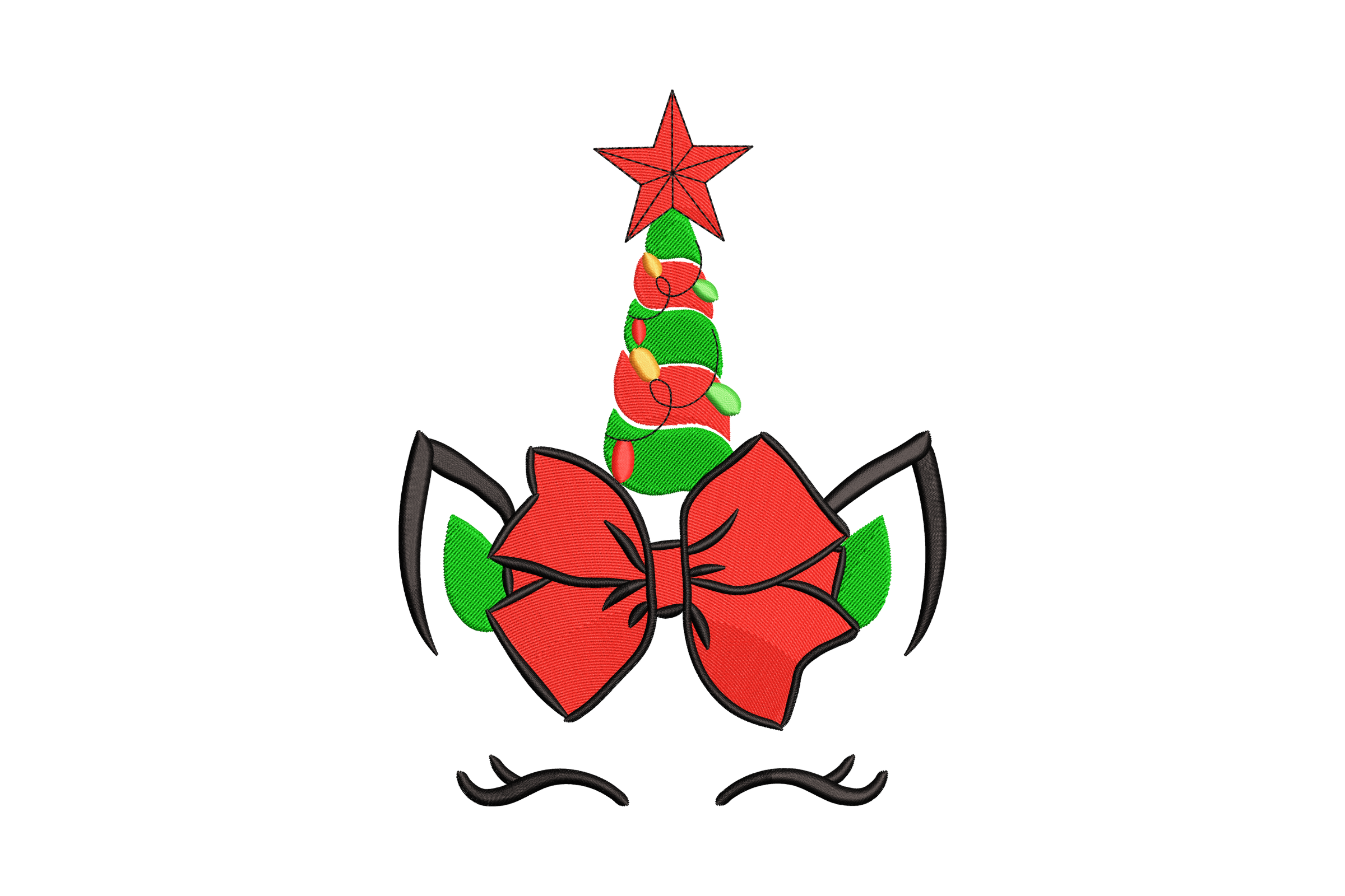 Premium Christmas Unicorn Machine Embroidery Design