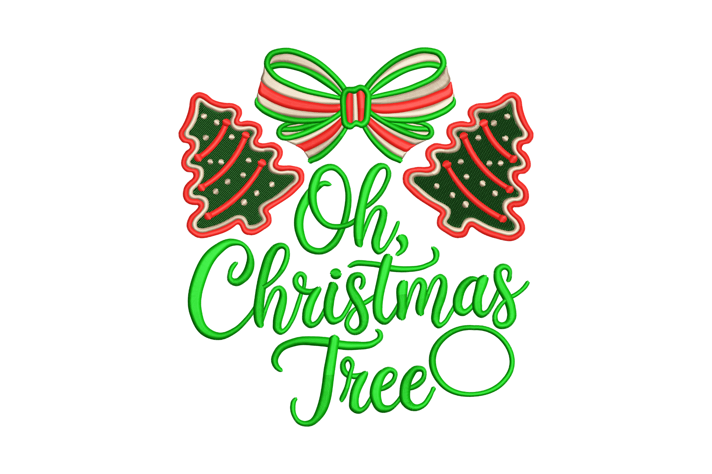 Premium Oh Christmas Tree Embroidery Design