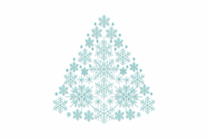 Premium Snowflake Christmas Tree Embroidery Design