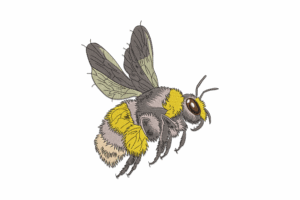Realistic Bumblebee Embroidery Design