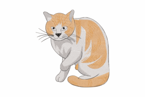 Realistic Orange Tabby Cat Embroidery Design