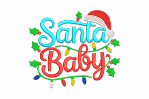 Santa Baby Machine Embroidery Design