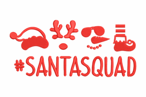 SantaSquad Embroidery Design