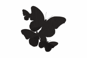 Silhouette Butterfly Cluster Embroidery Design