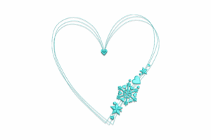 Snowflake Heart Frame Embroidery Design