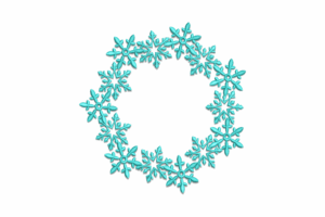 Snowflake Wreath Embroidery Design