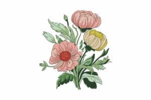 Spring Bloom Embroidery Design