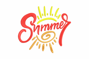 Summer Sun Embroidery Design