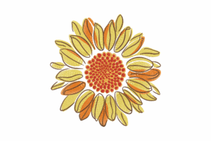 Sunflower Bloom Embroidery Design