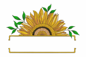 Sunflower Frame Embroidery Design