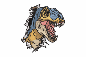 T-Rex Dinosaur Machine Embroidery Design