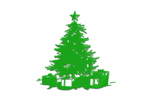 Christmas Tree with Gifts Machine Embroidery Design