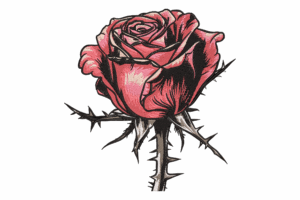 Thorn Rose Embroidery Design