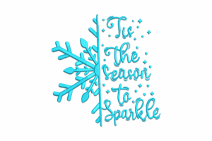 Tis the Season to Sparkle Embroidery Design