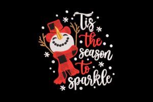 Tis the Season to Sparkle Machine Embroidery Design