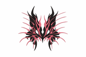 Tribal Butterfly Wings Embroidery Design