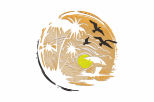 Tropical Sunset Machine Embroidery Design
