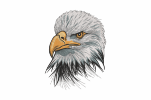 Majestic Bald Eagle Embroidery Design