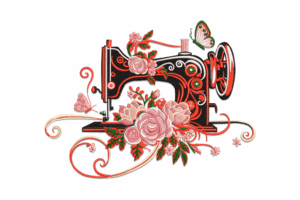 Vintage Floral Sewing Machine Embroidery Design