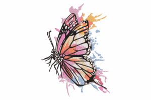 Watercolor Butterfly Embroidery Design