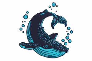 Whale Embroidery Design