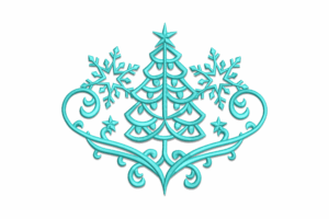 Winter Snowflake Wreath Embroidery Design