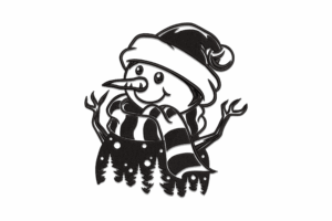 Winter Snowman Embroidery Design